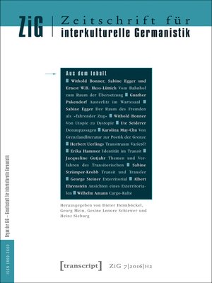 cover image of Zeitschrift für interkulturelle Germanistik